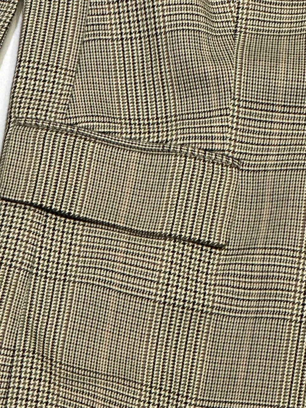 NWT Ralph Lauren Tan and Black Plaid Single-Button Blazer - Picture 10 of 11